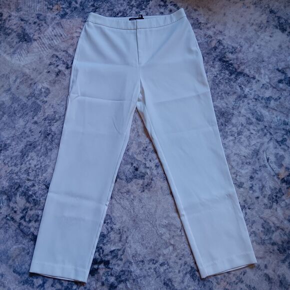- Little Mistress London White Straight Leg Pants Size US 8 NWOT - Picture 1 of 5